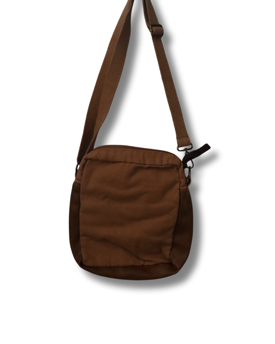 Kahverengi Kanvas Crossbody Çanta