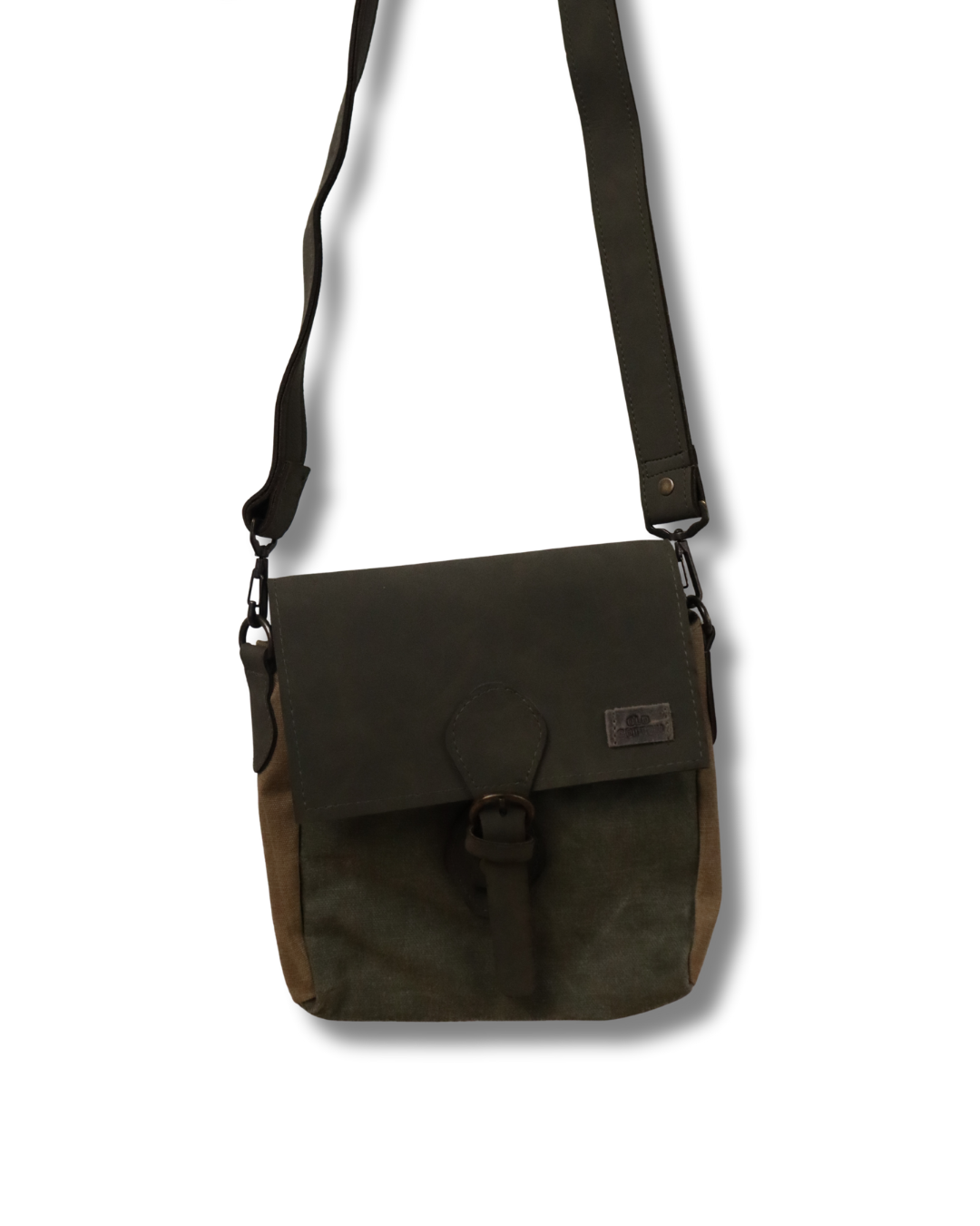 Vintage Haki Kanvas Postacı Çanta