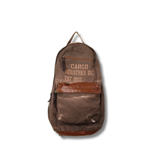 Kahverengi Cargo Stil Sırt Çantası – Vintage Tasarım