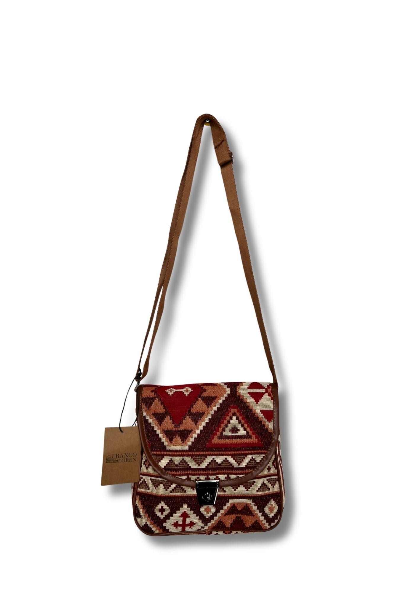 Halı Motifli Omuz Askılı Çanta