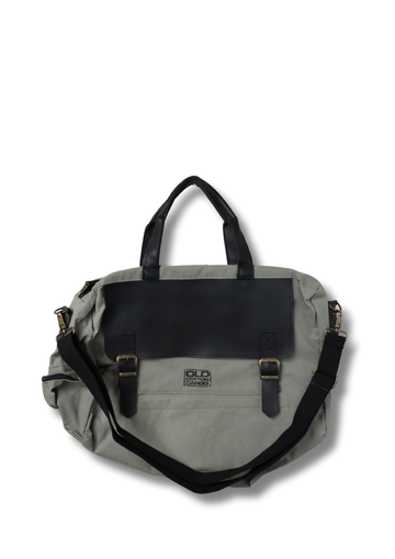 Gri - Deri Kapaklı Seyahat Çantası – Casual Weekend Bag