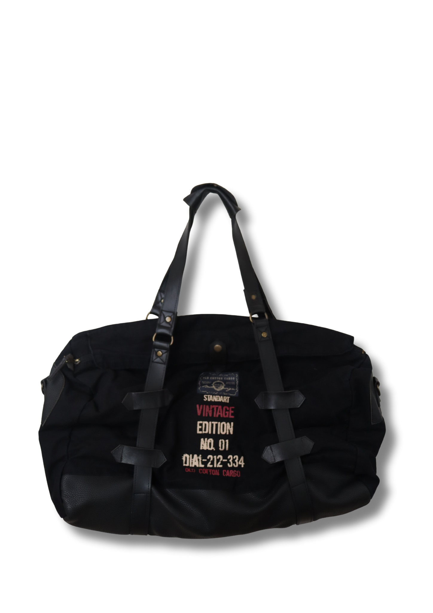 Siyah Vintage Seyahat Çantası – Büyük Boy Spor & Gezi Çantası