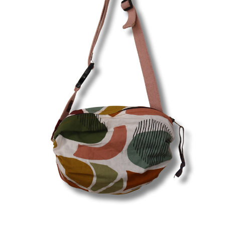 Desenli Kanvas Mini Çapraz Çanta – Bohem Stil