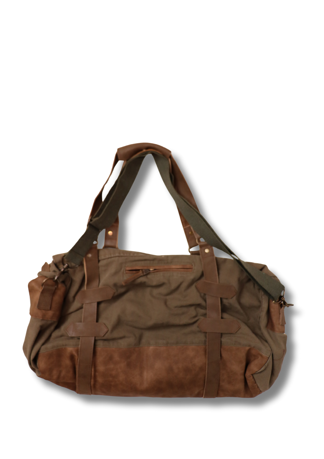 Kahverengi-Keten Kombin Seyahat Çantası – Retro Tarz