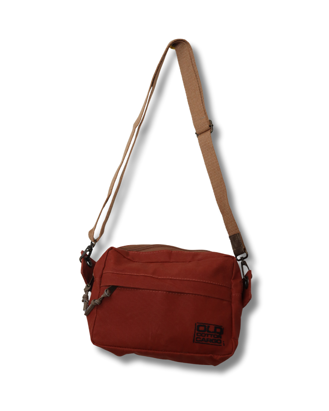 Kiremit Rengi Kanvas Çapraz Çanta