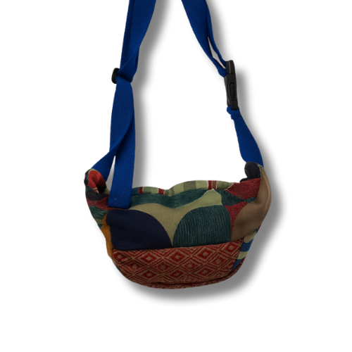 Vintage 1970 Renkli Kanvas Bel Çantası – Retro Tarz