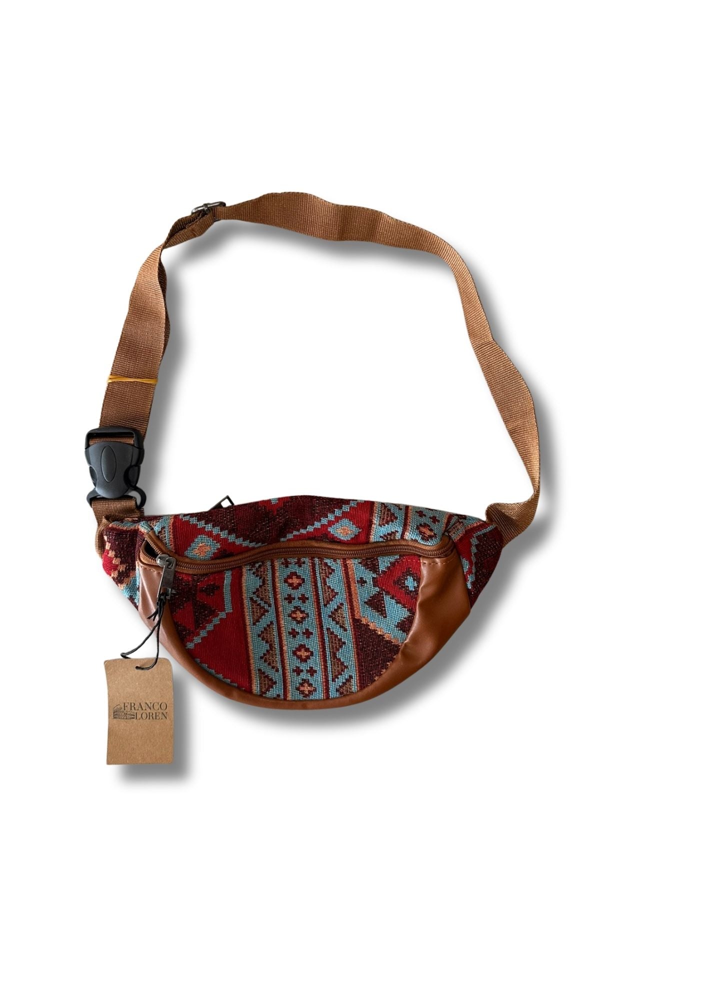 Halı Motifli Bel Çantası