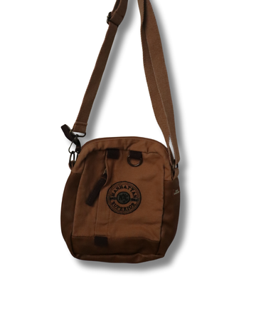 Kahverengi Kanvas Crossbody Çanta