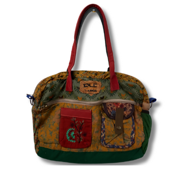 Bohem Tarz Patchwork Omuz Çantası – Etnik Desenli