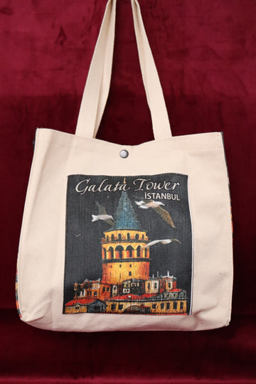 Galata Kulesi 2 Canvas Çanta