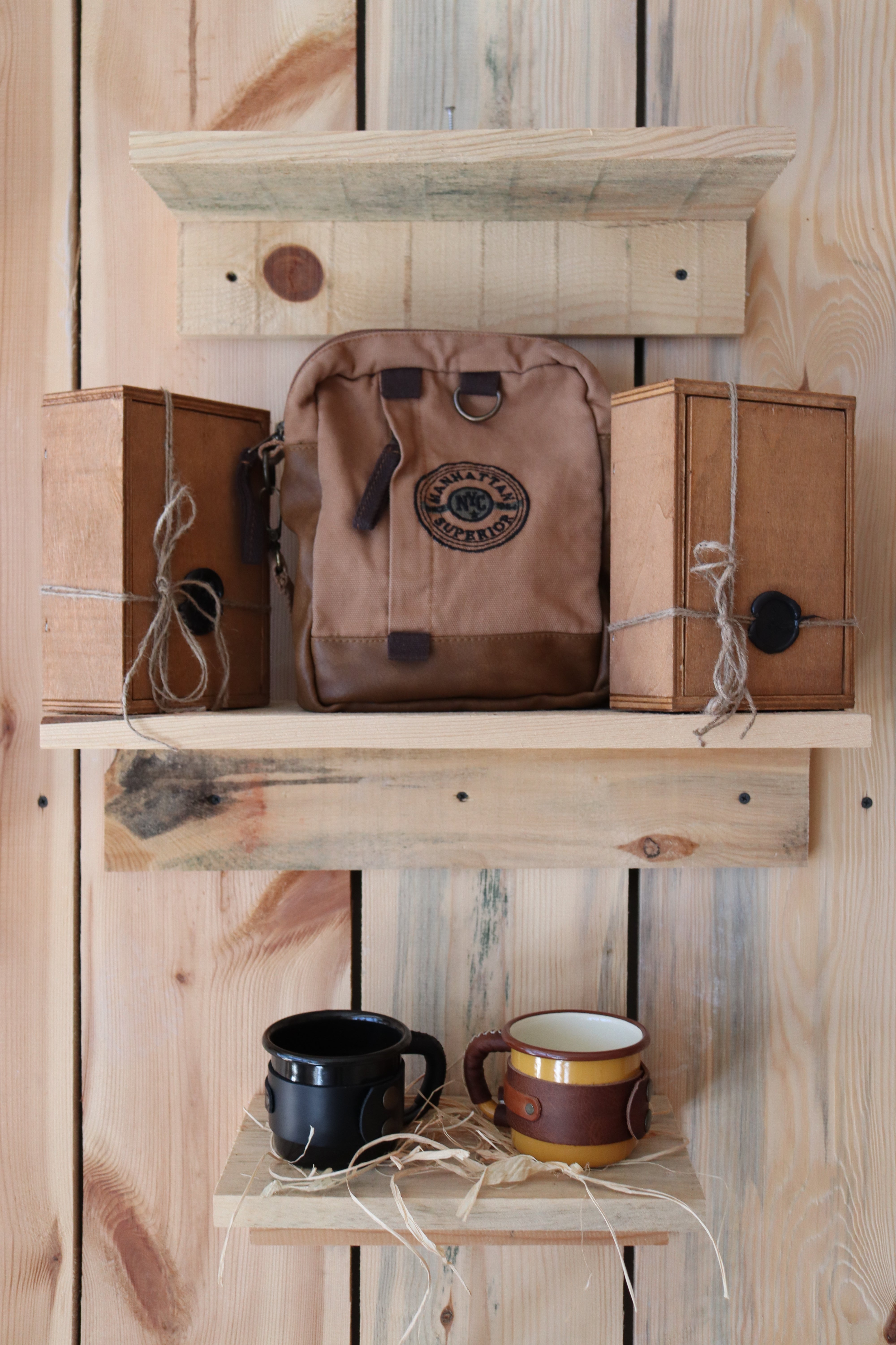 Kahverengi Kanvas Crossbody Çanta